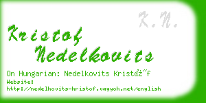 kristof nedelkovits business card